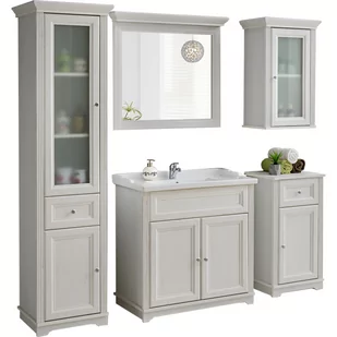Zestaw Mebli do Łazienki Set 80 cm Palace White Comad Biały Andersen - Meble łazienkowe - miniaturka - grafika 1
