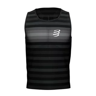 Koszulki sportowe męskie - COMPRESSPORT Koszulka biegowa ProRacing SINGLET czarna - grafika 1