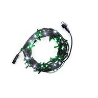 Oświetlenie świąteczne - Lampki choinkowe zewnętrzne LED 80 zielony / biały zimny flesz BULINEX - miniaturka - grafika 1