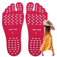 Akcesoria obuwnicze - Ochronne naklejki wodoodporne na stopy plażowe różowe 40-43 - miniaturka - grafika 1