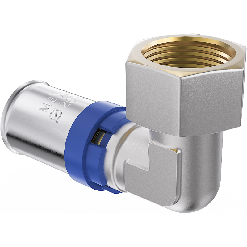 Mexen PEX-P półśrubunek, kolano zaciskowe, zaprasowywane PEX 16 x 1/2 GW - W97136-1612F-00