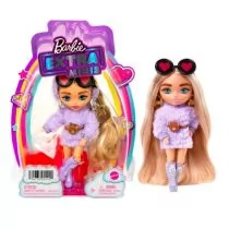 Mattel Extra Mała lalka Lalka 4 - Fioletowy kaptur/Blond kucyki HGP66 HGP66 - Lalki dla dziewczynek - miniaturka - grafika 1