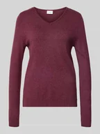 Swetry damskie - Bluzka z długim rękawem o kroju regular fit z mieszanki wiskozy model ‘Viril’ - miniaturka - grafika 1