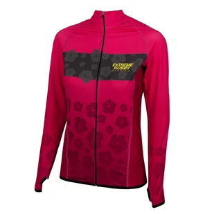 Bluza termoaktywna do biegania damska EXTREME HOBBY FLOWERS - Lekkoatletyka - miniaturka - grafika 1