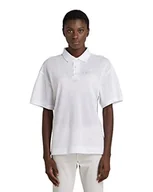 Koszulki i topy damskie - G-STAR RAW Damska koszulka z siateczką, luźna koszulka polo, Biały (White C810-110), XS - miniaturka - grafika 1