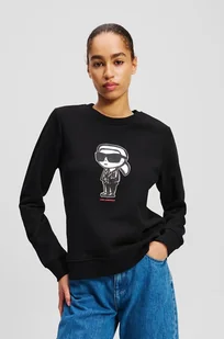Karl Lagerfeld bluza bawełniana damska kolor czarny z nadrukiem A2W20071 - Bluzy damskie - miniaturka - grafika 1