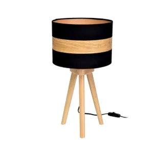 Czarno drewniana lampka nocna 2S K366 Borneo - Lampy stojące - miniaturka - grafika 1