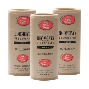 ROOMCAYS Wegański dezodorant w sztyfcie 3 x 65 ml - Dezodoranty i antyperspiranty unisex ROOMCAYS Wegański dezodorant w sztyfcie 3 x 65 ml - Dezodoranty i antyperspiranty unisex - miniaturka - grafika 1