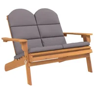 Ławki ogrodowe - Drewniana ławka ogrodowa w stylu adirondack szary T0-P03 - miniaturka - grafika 1