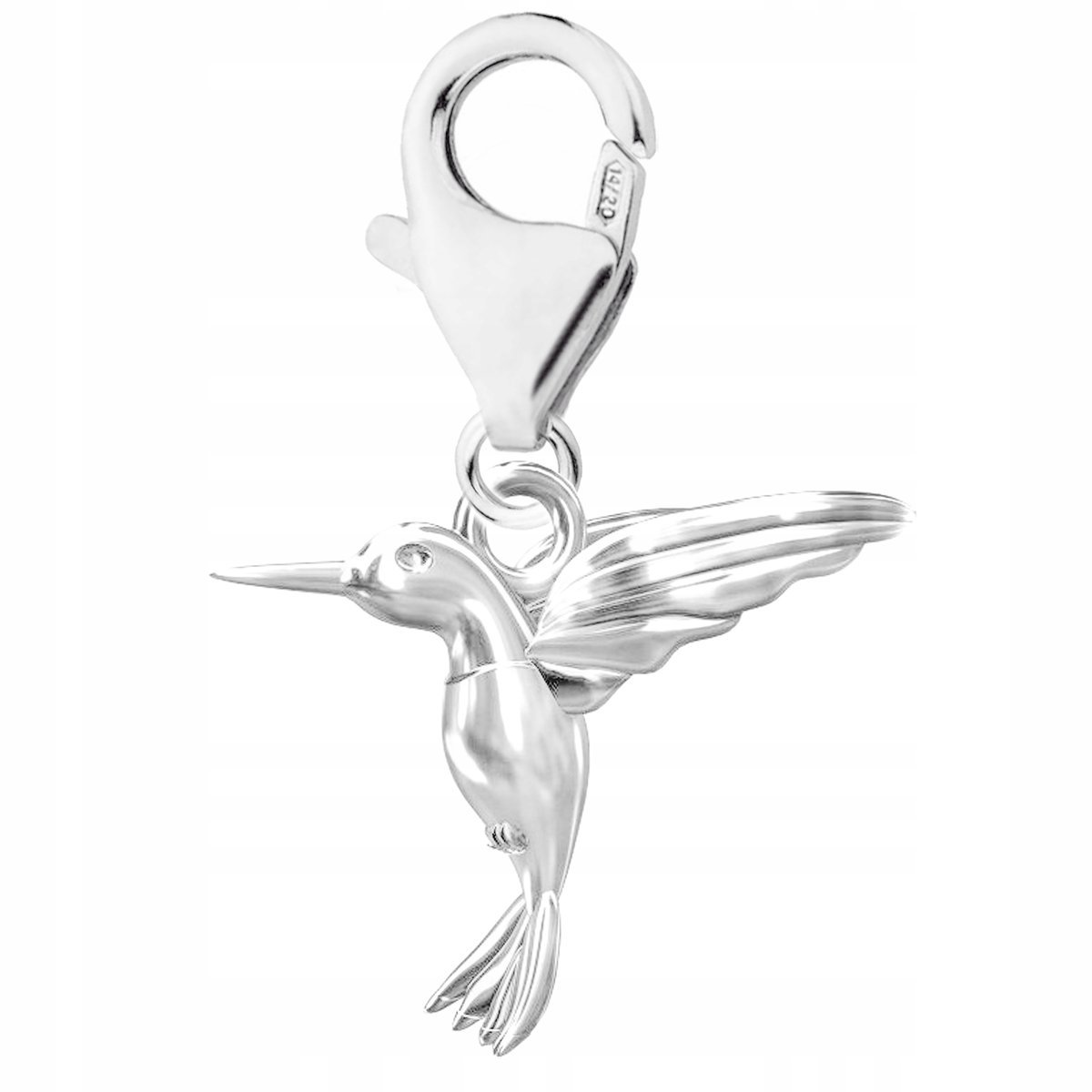 Zawieszka Srebrna z Ptakiem Kolibrem Koliber Ptak Jaskółka SREBRO 925