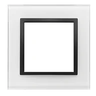 Klawisze i ramki - Kontakt Simon Ramka pojedyncza SIMON 54 NATURE szklana - czarna perła - miniaturka - grafika 1