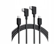 Kable USB - 2X Kabel Anker USB C do USB C 1,8 M 240 W z wtyczką pod kątem 90°(2 SZTUKI) - miniaturka - grafika 1