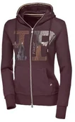 Kurtki jeździeckie - Pikeur Bluza z kapturem FLEUR damska - aubergine - miniaturka - grafika 1
