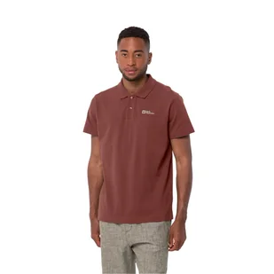 Koszulka polo męska Jack Wolfskin ESSENTIAL POLO M barn red - S - Koszulki męskie - miniaturka - grafika 1