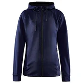 Kurtki damskie - Craft ADV Unify FZ Hood damska kurtka treningowa z kapturem z poliestru z recyklingu, wybierz swój rozmiar: XL, wybierz swój kolor: granatowy - miniaturka - grafika 1