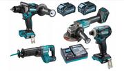 Makita DK0126G401 4-narzędziowy zestaw Combo GA005G+DF001G+TD001G+JR001G 40Vmax XGT 2x4,0Ah w torbie