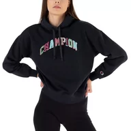 Bluzy sportowe damskie - Bluza Champion Embroidered Bookstore Logo Hoodie 114962-BS554 - granatowa - miniaturka - grafika 1