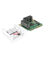 Kontrolery - DeLOCK miniPCle PCle SATA 2x plug 95260 - miniaturka - grafika 1