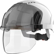 Akcesoria BHP - Kask EVO VISTAshield z wizjerem, biały - miniaturka - grafika 1