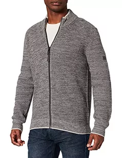 camel active Męski sweter kardigan, Steingrau, M - Swetry męskie - miniaturka - grafika 1