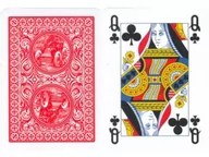 Gry karciane - Modiano 100% plastik, złote trofeum - czerwony tył - miniaturka - grafika 1