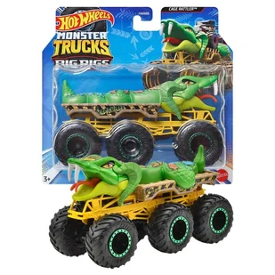 Hot Wheels Monster Trucks Big Rigs Ciężarówka Cage Rattler - Samochody i pojazdy dla dzieci - miniaturka - grafika 1