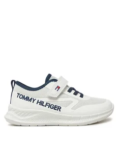 Tommy Hilfiger Sneakersy Low Cut Lace-Up/Velcro Sneaker T1B9-33868-1756 S Biały - Buty dla chłopców - miniaturka - grafika 1