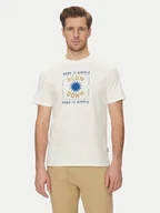 Koszulki męskie - Blend T-Shirt 20718311 Biały Regular Fit - miniaturka - grafika 1