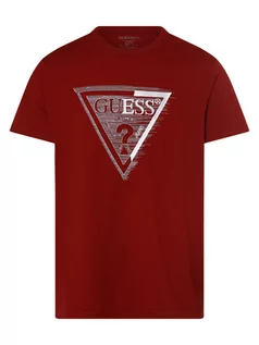 Koszulki męskie - GUESS - T-shirt męski, czerwony - grafika 1