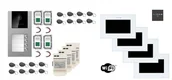 Wideodomofony - Zestaw wideodomofon 4-rodzinny WiFi  4xM11W-X + stacja bramowa S11-4 - Vidos - miniaturka - grafika 1