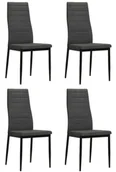 Krzesła - Komplet 4 ciemnoszarych minimalistycznych krzeseł M5-T50 - miniaturka - grafika 1