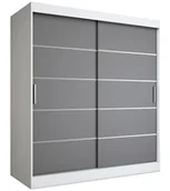 Szafy - Szafa przesuwna biały + antracyt 180 cm M4-A32 - miniaturka - grafika 1