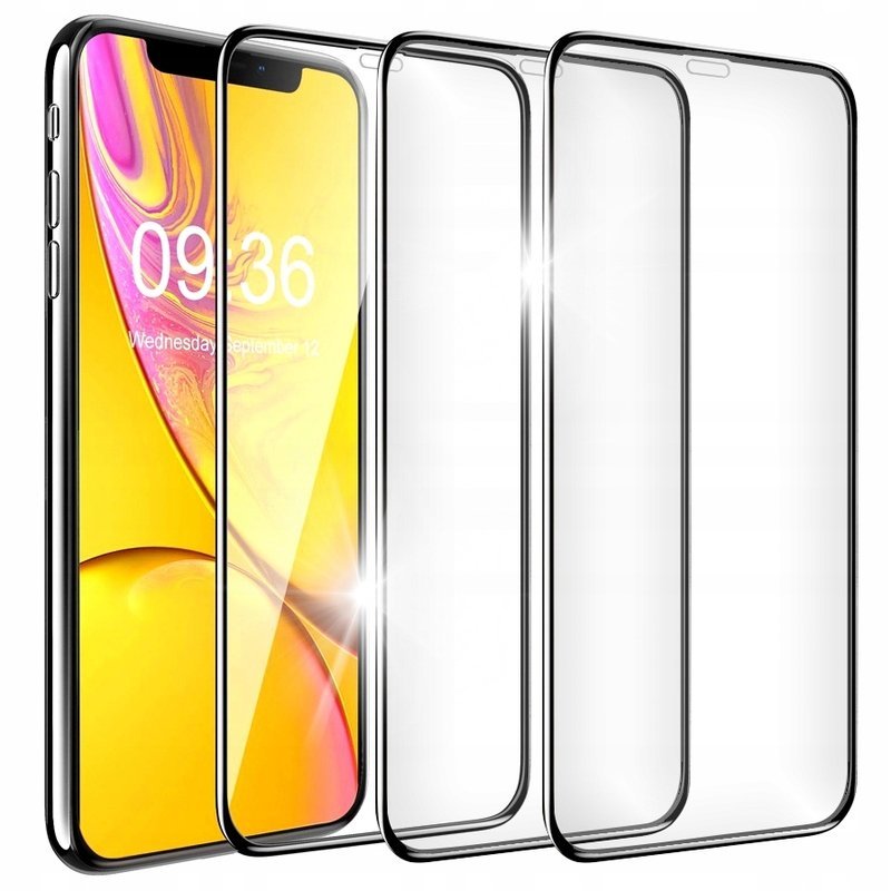 3x SZKŁO HARTOWANE 5D OCHRONNE PEŁNE EKRAN DO IPHONE XS MAX 11 PRO MAX