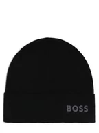 Czapki męskie - BOSS Green - Czapka męska  Aride_Beanie_X, czarny - miniaturka - grafika 1