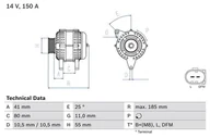 Alternatory - Alternator Bosch 0 986 083 760 - miniaturka - grafika 1