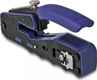Narzędzia sieciowe - DeLOCK Crimping pliers for 8P/ RJ45 MODULARNY plugs, crimping pliers black/blue, with blade and stripper Easy-Connect 90577 - miniaturka - grafika 1