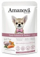 Mokra karma dla psów - Amanova Adult Tasty Salmon & Turkey saszetka 300g - miniaturka - grafika 1