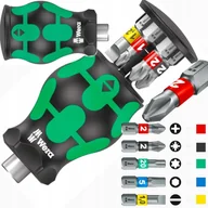 Śrubokręty - WKRĘTAK KRÓTKA RĄCZKA Z BITAMI ZESTAW 1/4" WERA PRO KOMPAKT BITY 6 EL BIT - miniaturka - grafika 1