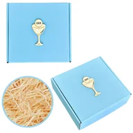 Zestawy upominkowe - Pudełko prezentowe na KOMUNIE 220x205x70 ozdobne Pierwsza Komunia Święta - miniaturka - grafika 1