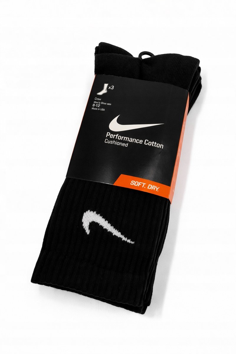 Skarpety długie czarne NIKE rozmiar 43-46 3 pary (10317)