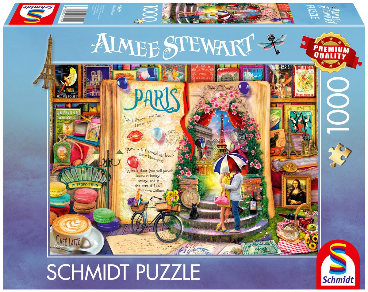 Schmidt, Puzzle PQ AIMEE STEWART Wspomnienia z Paryża / Francja, 1000 el.