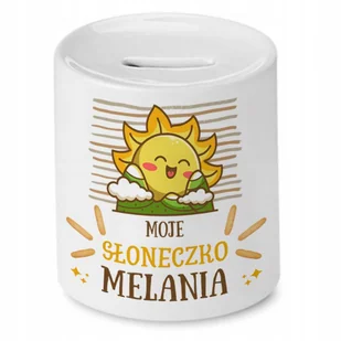 Skarbonka 330 ml Dla Melanii Córki Dziecka z Nadrukiem ze Zdjęciem - Skarbonki - miniaturka - grafika 1