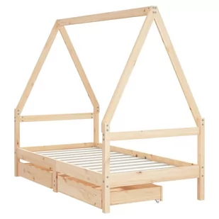 Rama łóżka dziecięcego z szufladami, 80x160 cm, drewno sosnowe Lumarko! - Łóżeczka i kojce - miniaturka - grafika 4