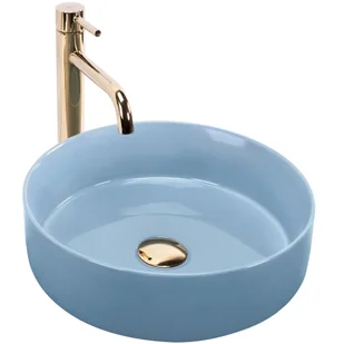 Rea Umywalka nablatowa Rea SAMI L.BLUE SHINY - Umywalki - miniaturka - grafika 1