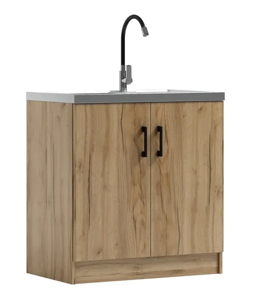 Szafka kuchenna 80 cm pod zlew zlewozmywak Dąb Craft Złoty PRODUCENT