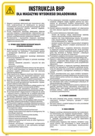 Instrukcje stanowiskowe BHP - IAE13 INSTRUKCJA BHP DLA MAGAZYNU WYSOKIEGO SKŁADOWANIA, HN - PŁYTA ELASTYCZNA 0,4MM; (245X350MM) - miniaturka - grafika 1