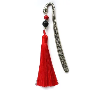 Czarny turmalin i koral czerwony zakładka - Zakładki do książek - miniaturka - grafika 1