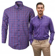 Koszule męskie - KOSZULA Męska z Długim Rękawem w KRATKĘ Bawełniana Regular Fit Pako Jeans - miniaturka - grafika 1