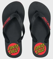 Klapki i japonki męskie - japonki męskie SANTA CRUZ Classic Dot Thong Black - miniaturka - grafika 1