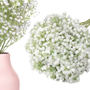 Gałązka GIPSÓWKA sztuczne KWIATY liście JAK ŻYWE stroik bukiety rośliny Biała 63 Cm - Sztuczne kwiaty Gałązka GIPSÓWKA sztuczne KWIATY liście JAK ŻYWE stroik bukiety rośliny Biała 63 Cm - Sztuczne kwiaty - miniaturka - grafika 1